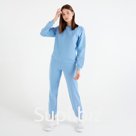 Костюм женский (свитшот, брюки) MINAKU: Casual Collection, размер 46, голубой