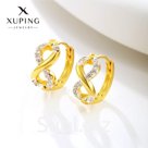 Серьги-кольца XUPING бесконечность, цвет белый в золоте
