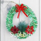 Венок новогодний d-13 см "Цветы"