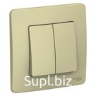 Выключатель SE Blanca, 10 А, 2 клавиши, IP20, скрытый, бежевый, BLNVS010507