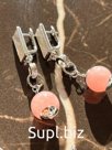 Серьги из натурального камня Розовый кварц