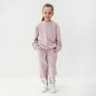 Костюм детский (свитшот, брюки) KAFTAN Plushy, размер 34 (122-128 см), лиловый