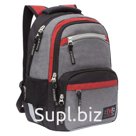 Рюкзак Grizzly, 28*39*19см, 2 отделения, 5 карманов, анатомическая спинка, серый