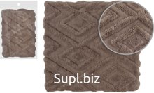 Decorative pillowcase, 45x45cm, diamond-shaped, with zipper. Color: brown (flannel).