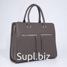 Сумка деловая на молнии, цвет серый