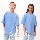 Футболка детская MINAKU, голубая, рост 152 см