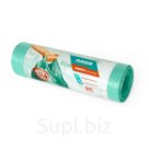 Пакеты для мусора особопрочные, 90 л, 10 шт., бирюзовые, АКОР Домашняя серия