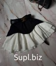 Короткая юбка с имитацией корсетной баски