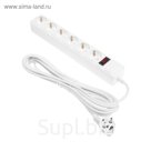Сетевой фильтр 5bites SP6W-150 6S, 6 розеток, 5 м, 10 А, 3х0.75 мм2, с выкл., белый