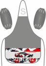 Фартук с нарукавниками Lamark "Трек", 2 кармана, 39х49 см, цвет серый, c рисунком на карманах