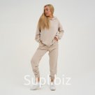 Костюм женский (толстовка и брюки) MIST, р. 44-46, бежевый