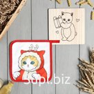 Набор кухонный Котик: подставка 15*15 см, прихватка 17*17см