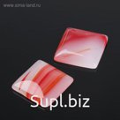 Кабошон "Сердолик" квадрат 20*20мм (набор 2шт)