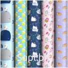 Упаковочная бумага глянц. 70*100см, MESHU "Cute", 90г/м2, ассорти 5 дизайнов