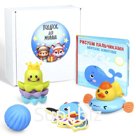 Подарочный набор для веселого купания малыша 12в1: игрушки для купания