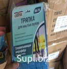 Тряпка д/пола супервпит. 50*70см, микрофибра, в клетку, 230гр.