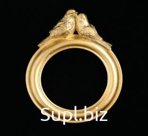 Фоторамка "Круглая с птичками", золото, размер 16х14 см