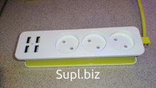 Удлинитель 3 розетки 4 USB 1.8м