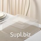 Крышка для тортницы пластиковая одноразовая ПР-Т-240, 31.6×31.6×12.5 см, прозрачная
