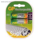Аккумулятор GP, Ni-Mh, AA, HR6-2BL, 1.2В, 2100 мАч, блистер, 2 шт.