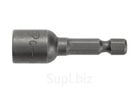 HOEGERT Насадка торцевая с магнитом 8 мм, 1/4", 2 шт.