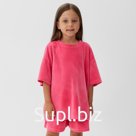 Костюм детский (футболка, шорты) KAFTAN Plushy, размер 30 (98-104 см), фуксия