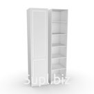 Шкаф распашной 50х55х220, Классик, лдсп белый/мдф белый soft touch матовый, 5 полок