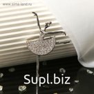 Брошь "Балеринка", цвет белый в серебре