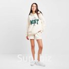 Толстовка женская с капюшоном Mist Old School размер 46, цвет молочный