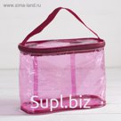 Косметичка-сумочка, отдел на молнии, с ручкой, цвет розовый