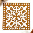 Заготовка для вязания "Квадрат. Ажурный узор 80" 15 см