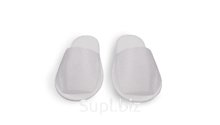 Тапки эконом открытый мыс белые облегченные уп на Flow-pack кор.
