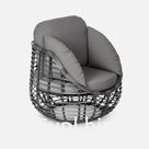 Кресло Lotus (без упаковки) Чёрный металлик, RAL 9005, Jamaica grey