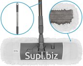 NataM microfiber mop, head size 58x18cm, handle height 89-140cm, gray color