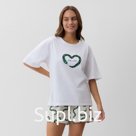 Пижама новогодняя женская (футболка и шорты) KAFTAN "Змеи" размер 44-46