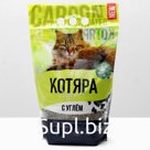 Наполнитель минеральный комкующийся "Котяра" с активированным углем, 10 л