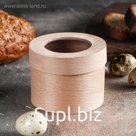 Коробочка подарочная из шпона с прозрачной крышкой, 75 х 60 мм