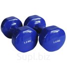 Гантель виниловая 1,5 кг (синяя) HKDB115