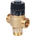 Клапан смесительный STOUT SVM-0125-186520, 3/4", наружная резьба, 30-65°С, KV 1,8