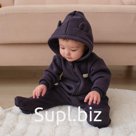 Комбинезон с капюшоном Крошка Я, BASIC LINE, рост 68-74 см, тёмно-серый