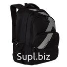 Рюкзак Grizzly, 32*45*23см, 2 отделения, 3 кармана, анатомическая спинка, черный-серый