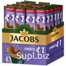 Кофе растворимый Jacobs "Choco", с какао-порошком, 4 в 1, порционный 24 пакетика*12г