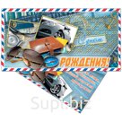 Конверт для денег Русский дизайн "С Днем рождения! Мужские аксессуары", 85*165мм, тиснение фольгой