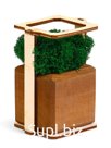 Кашпо композиция со мхом "Бриовуд", мох стабилизированный: Forest green (Зелёный лес)