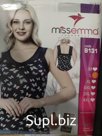 Майка с бабочками MissEmma темно-синяя размер XL