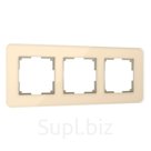 Рамка W0032443, 3 розетки Elite, айвори, стекло
