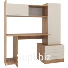 Компьютерный стол Бишоп 7 ЛДСП, натуральный/кашемир 153x59x160 см