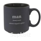 Man mug, 240ml, color: graphite
