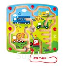 Игрушка-лабиринт Hape «Транспорт» для детей, с шариком, магнитный