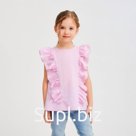 Блузка для девочки MINAKU: Cotton Collection, светло-сиреневая, рост 158 см